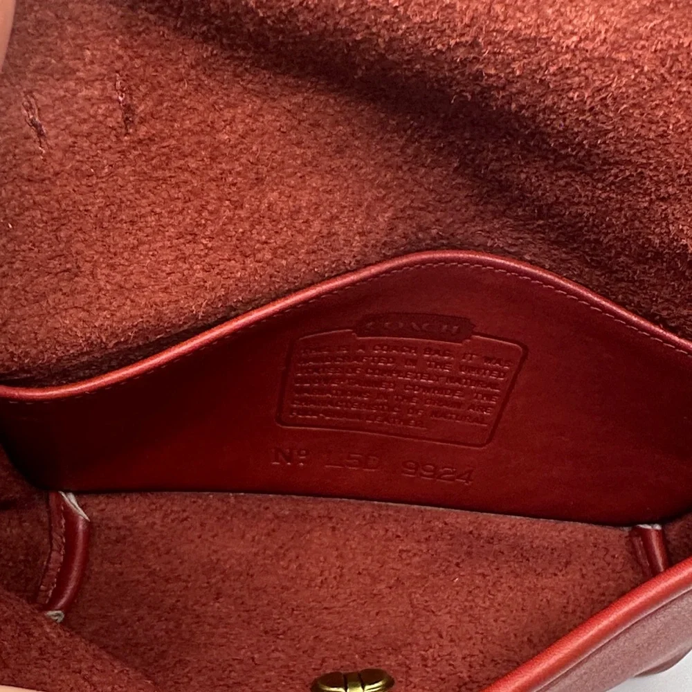 Coach Casino Leather Crossbody Bag, Red 9924 - Picture 9 of 12